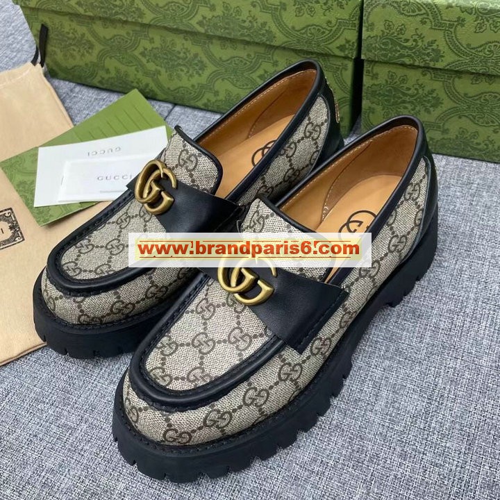 GGJ22061B-26　グッチ GUCCI 2022年秋冬最新入荷 ローファーシューズ フラットシューズ レディースシューズ カジュアルシューズ 厚底シューズ 靴