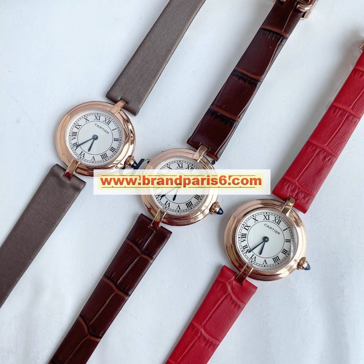 CAT22009WJ-ZX　カルティエ CARTIER 2022年最新入荷 VERMEIL レディース ウォッチ 女性用 腕時計 時計 本革ベルト クォーツムーブメント