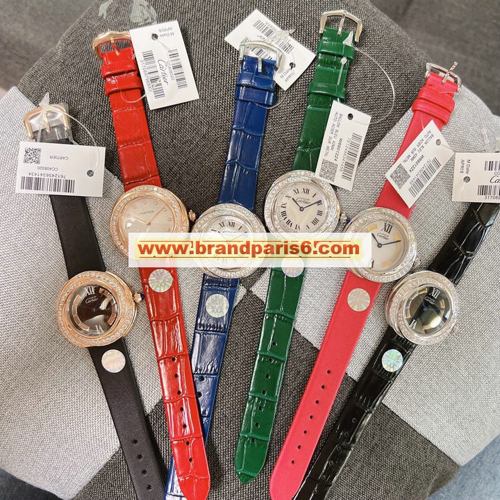 CAT22024-ZX　カルティエ CARTIER 2022年最新入荷 ウィメンズ ウォッチ レディース 腕時計 女性用 時計 本革ベルト 