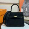 HKL20JPJBK-063　エルメス HERMES 2022最新入荷 ケリー ポシェット トップハンドルバッグ トートバッグ ハンドバッグ 2way 斜め掛け ショルダーバッグ レディースかばん スエード