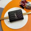 YSLS19001YK-99　イヴサンローラン Saint laurent YSL 2019年最新入荷ジップウォレット ファスナー短財布 コインケース付き カードケース付き