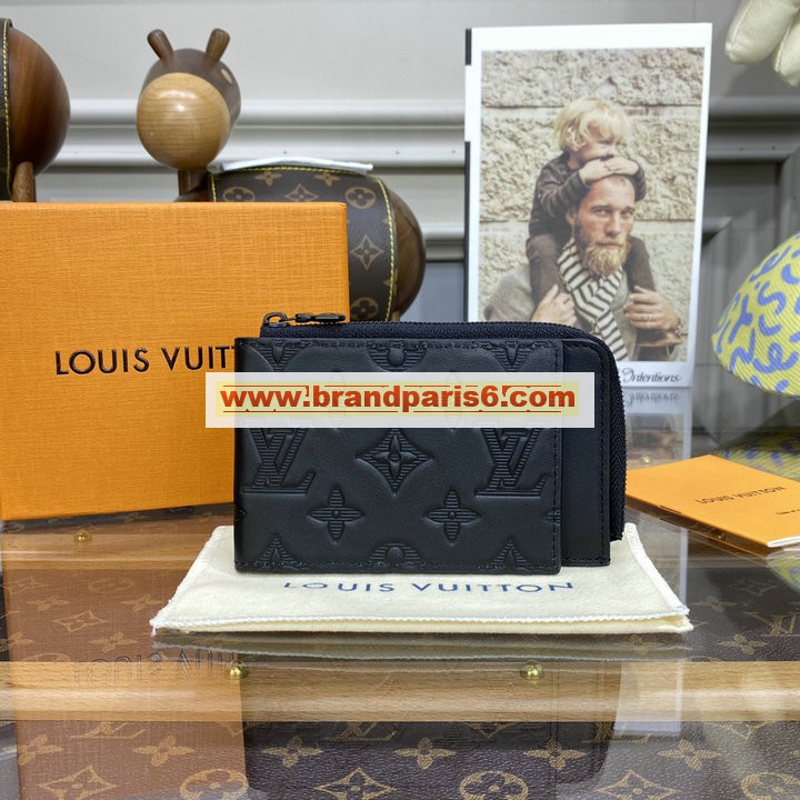 M81526-057　ルイヴィトン LOUISVUITTON 2020年最新入荷 ハイブリッド ウォレット ショートウォレット ファスナー短財布 カードケース 小銭入れ モノグラム シャドウ レザー