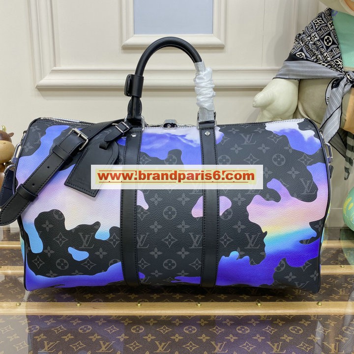 M46356-057　ルイヴィトン LOUISVUITTON 2023年最新入荷 キーポル バンドリエール 45 トラベルバッグ ダッフルバッグ 旅行かばん ボストンバッグ モノグラム エクリプス キャンバス