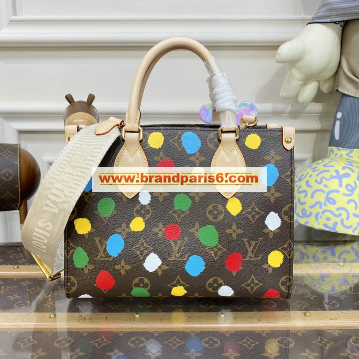M46380-057　ルイヴィトン LOUISVUITTON 2023年最新入荷 オンザゴー PM ハンドバッグ トートバッグ ママバッグ ショッピングバッグ