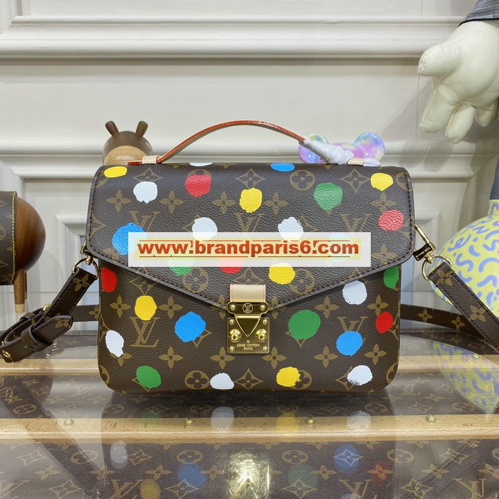 M46384-057　ルイヴィトン LOUISVUITTON 2023年最新入荷 LVxYK ポシェット メティス トップハンドルバッグ トートバッグ 2way ショルダーバッグ モノグラム キャンバス