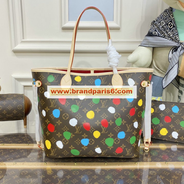 M46381-057　ルイヴィトン LOUISVUITTON 2023年最新入荷 LVxYK ネヴァーフル MM トートバッグ ハンドバッグ トップハンドルバッグ レディースかばん モノグラム キャンバス