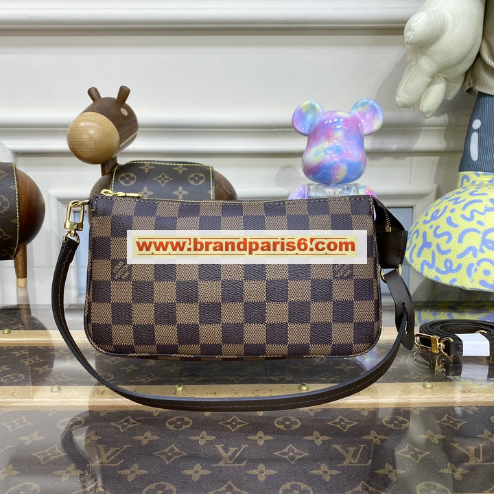 N41206-057　ルイヴィトン LOUISVUITTON 2023年最新入荷 ポシェット アクセソワール ポーチ ショルダーバッグ ダミエエベヌキャンパス