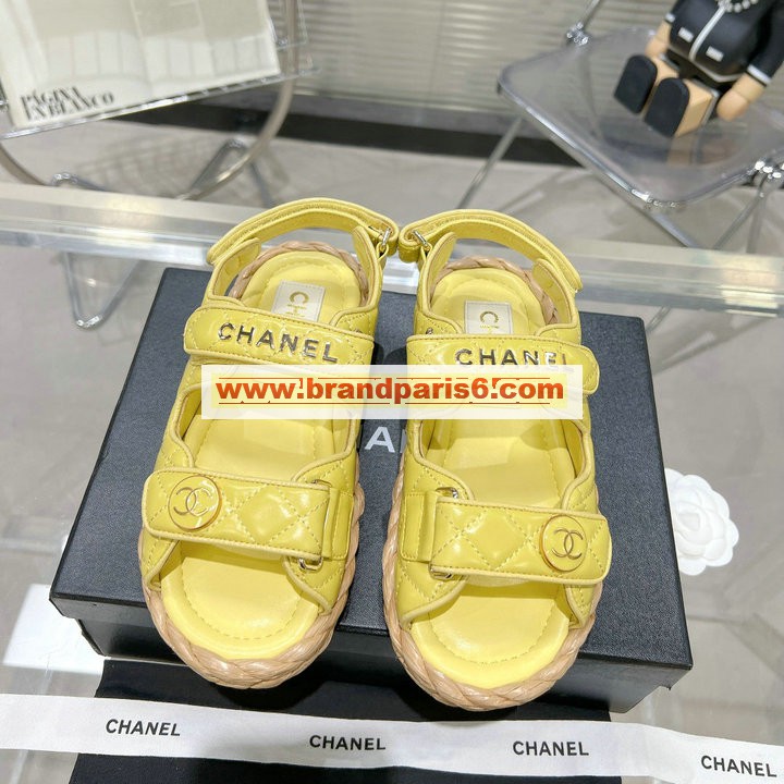 CHJ23024YPYL-26　シャネル CHANEL 2023年春夏最新入荷 スリングバック 厚底サンダル サマーサンダル ビーチサンダル レディースシューズ 靴