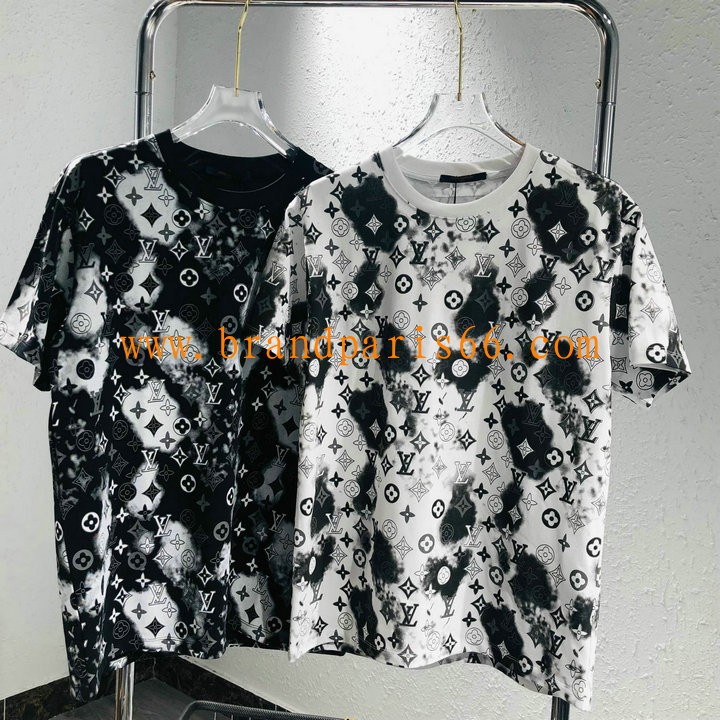 TDLV23002-MS　ルイヴィトン LOUISVUITTON 2023年春夏最新入荷 Tシャツ 半袖 ショートスリーブ ヴィンテージジャージ スウェットシャツ 短袖 クルーネック トップス レジャーシャツ 男女兼用