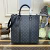 M46452-057　ルイヴィトン LOUISVUITTON 2023年最新入荷 サックプラ トップハンドルバッグ トートバッグ 2way ショルダーバッグ ブリーフケース ビジネスバッグ メンズかばん モノグラム エクリプス キャンバス