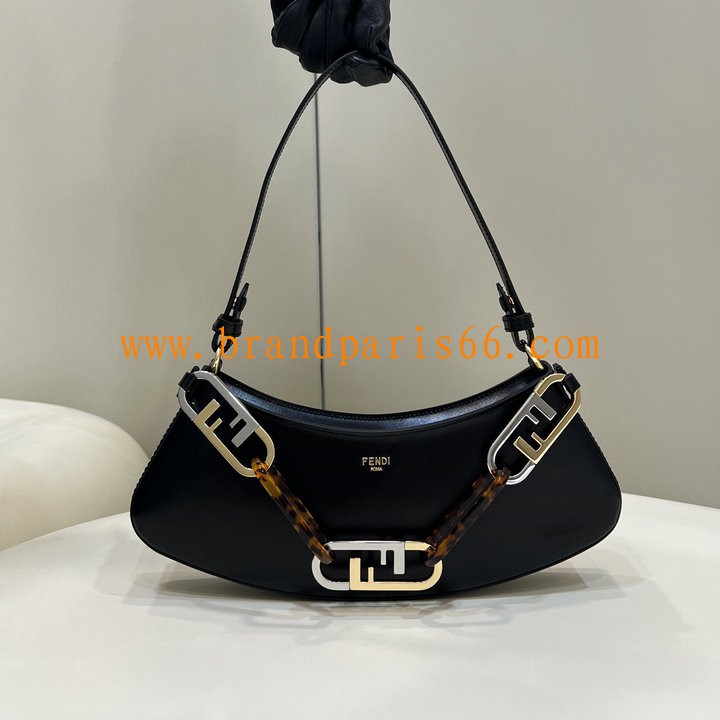 FD8573QBK-168　フェンディ FENDI 2023年最新入荷 オーロック スウィング ホーボーバッグ 肩掛け ショルダーバッグ スリム クラッチ クロスボディバッグ レディースかばん 