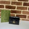 GG723786PBK-057　グッチ GUCCI 2023年最新入荷 GGマトラッセ カードケース ウォレット 二つ折り短財布 ショートウォレット コインポケット付き 札入れ付き レザー