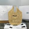 PD1BG424XS-99　プラダ PRADA  2023年最新入荷 ラフィア トートバッグ ハンドバッグ ホーボーバッグ 肩掛け ショルダーバッグ レディースかばん ラフィア