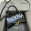 BA592833ZPBK-GH　バレンシアガ BALENCIAGA 2023年最新入荷 Hourglass スモール トップハンドルバッグ トートバッグ ハンドバッグ 斜め掛け ショルダーバッグ クロスボディバッグ