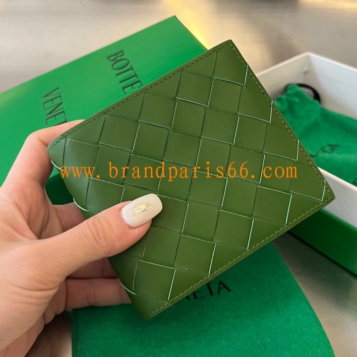 BOV605721GL-aj　ボッテガヴェネタ BOTTEGAVENETA 2023年最新入荷 二つ折り短財布 ショートウォレット カード入れ 札入れ