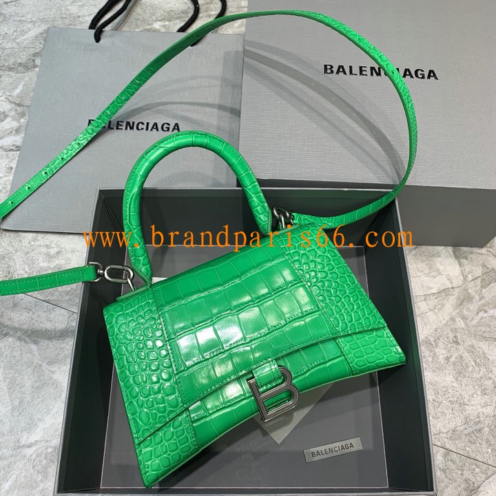 BA592833QEYGL-GH　バレンシアガ BALENCIAGA 2023年最新入荷 Hourglass スモール トップハンドルバッグ トートバッグ ハンドバッグ 斜め掛け ショルダーバッグ クロスボディバッグ