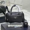 PD1BB099BK-99　プラダ PRADA 2023年最新入荷 ナッパアンティーク ミニポケット トップハンドルバッグ トートバッグ 2way ショルダーバッグ クロスボディバッグ