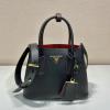 PD1BG443BK-99　プラダ PRADA 2023年最新入荷 ドゥーブレ サフィアーノレザー ミニバッグ トートバッグ 2way ショルダーバッグ クロスボディバッグ