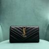 YSL372264JBK-99　イヴサンローラン Saint laurent YSL 2023年最新入荷 フラップウォレット ロングウォレット 二つ折り長財布 カードポケット 