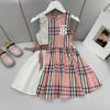 TYBR23002-JS　バーバリー BURBERRY 2023年夏最新入荷 子供服 ノースリーブ ワンピース ガールズ ロング スカート 