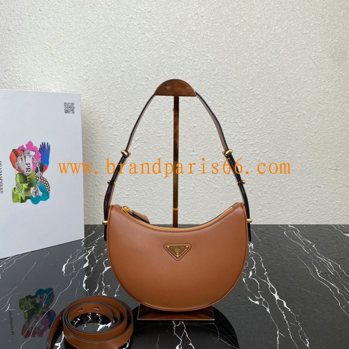 PD1BC194KF-GH　プラダ PRADA 2023年最新入荷 ムーン ホーボーバッグ トートバッグ 斜め掛け ショルダーバッグ クロスボディバッグ ファスナー開閉式
