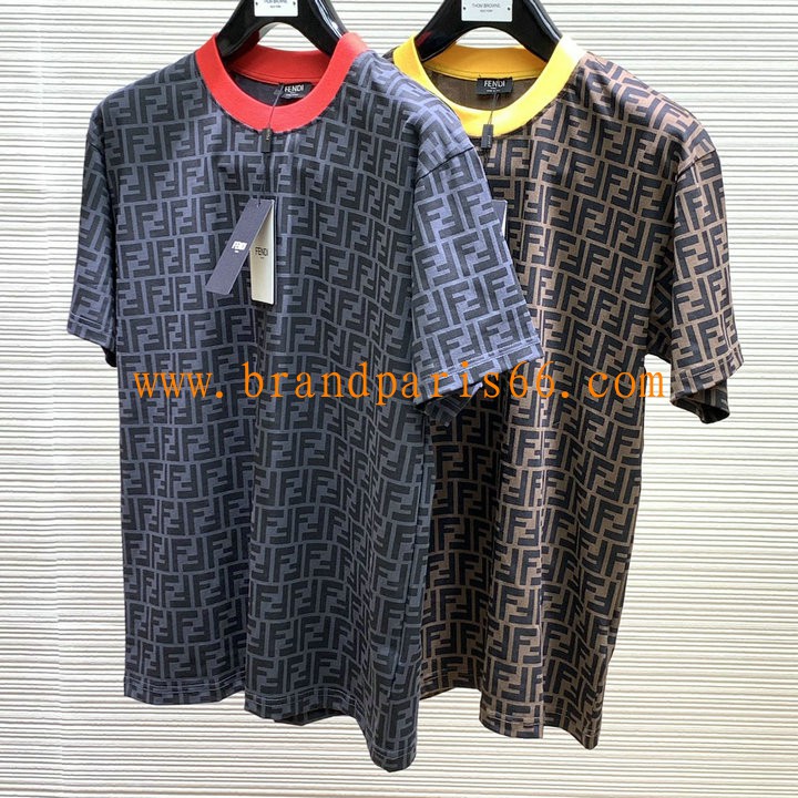 TDFD23014-JS　フェンディ FENDI 2023年夏最新入荷 Tシャツ 半袖 ショートスリーブ スウェットシャツ 短袖 トップス レジャーシャツ