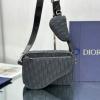 CD1276BBK-GH　クリスチャンディオール CHRISTIAN DIOR 2023年最新入荷 サドル スリーインワンポーチ 斜め掛け ショルダーバッグ クロスボディバッグ メンズかばん