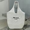 PD1BG424BS-99　プラダ PRADA 2023年最新入荷 ラフィア トートバッグ ハンドバッグ ホーボーバッグ 肩掛け ショルダーバッグ レディースかばん