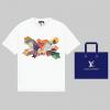 TDLV23122-MS　ルイヴィトン LOUISVUITTON 2023年最新入荷 Tシャツ 半袖 ショートスリーブ スウェットシャツ 短袖 クルーネック トップス レジャーシャツ 男女兼用