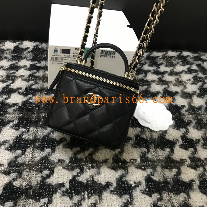 CH2198BK-CC　シャネル CHANEL 2023年最新入荷 チェーン クラッチ ヴァニティー ケース 斜め掛け ショルダーバッグ クロスボディバッグ 化粧かばん 