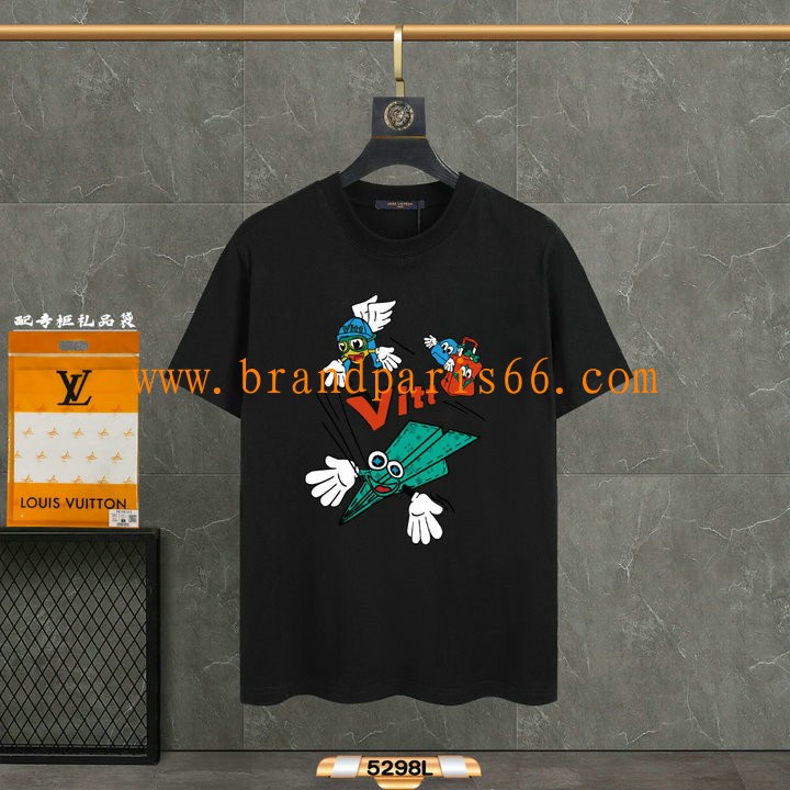 TDLV23136-MS　ルイヴィトン LOUISVUITTON 2023年最新入荷 Tシャツ 半袖 ショートスリーブ スウェットシャツ 短袖 クルーネック トップス レジャーシャツ 男女兼用