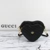 GG751628BK-057　グッチ GUCCI 2023年最新入荷 インターロッキングG ミニ ハート 斜め掛け ショルダーバッグ クロスボディバッグ レディースかばん