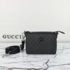 GG760021BBK-057　グッチ GUCCI 2023年最新入荷 インターロッキングG付き メッセンジャーバッグ 斜め掛け ショルダーバッグ クロスボディバッグ