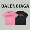 TDBA23017-MS　バレンシアガ BALENCIAGA 2023年最新入荷 Tシャツ 半袖 ショートスリーブ スウェットシャツ 短袖 クルーネック トップス レジャーシャツ 男女兼用