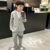 TYTB23001-MS　トム ブラウン Thom Browne 2023年秋冬最新入荷 子供服 2点セットアップ ツーピース カジュアル スーツケース ロングスリーブ トップス