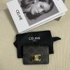 CE10I583BKF-025　セリーヌ CELINE 2023年最新入荷 トリオンフフラップ付きカードホルダー 二つ折り短財布 ショートウォレット 名刺れ カードケース