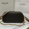 CE114122BKF-025　セリーヌ CELINE 2023年最新入荷 スモール ポーチ 斜め掛け ショルダーバッグ クロスボディバッグバッグ