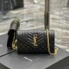 YSL620280BK-025　イヴサンローラン Saint laurent YSL 2023年最新入荷 モノグラム チェーンウォレット 斜め掛け ショルダーバッグ クロスボディバッグ