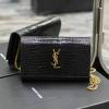 YSL743364EBK-025　イヴサンローラン Saint laurent YSL 2023年最新入荷 カサンドラ マテラッセ カレ チェーンウォレット 斜め掛け ショルダーバッグ クロスボディバッグ