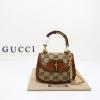 GG735116BKF-057　グッチ GUCCI 2023年最新入荷 バンブー 1947 ミニ トップハンドルバッグ チェーンポーチ 斜め掛け ショルダーバッグ クロスボディバッグ レディースかばん 