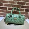 GG746319PGL-057　グッチ GUCCI 2023年最新入荷 GGマーモント スモール トップハンドルバッグ トートバッグ ハンドバッグ 2way ショルダーバッグ 