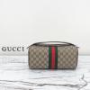 GG759689BKF-057　グッチ GUCCI 2023年最新入荷 ウェブ ストライプ付き コスメティックケース 手持ちかばん 化粧かばん ポーチ 旅行かばん