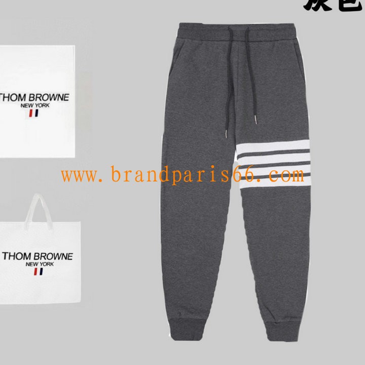 KCTB23001-MS　トム ブラウン Thom Browne 2023年秋冬最新入荷 スポーツパンツ スウェットパンツ ジョギングズボン 伸縮性のあるウエストバンド カジュアルパンツ