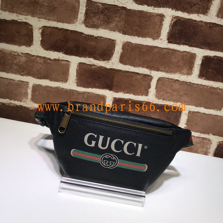 GG527792ZBK-057　グッチ GUCCI 2023年最新入荷 プリント レザー ベルトバッグ ウェストバッグ ショルダーバッグ クロスボディバッグ