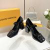 LVJ23037-26　ルイヴィトン LOUISVUITTON 2023年秋冬最新入荷 ハイヒールシューズ スクエアヒール パンプス ウィメンズシューズ レディースシューズ