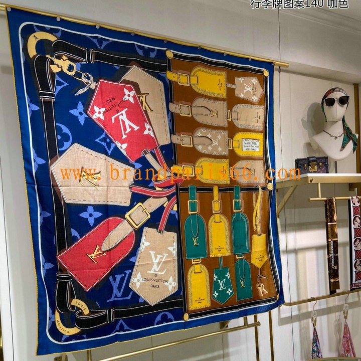 WJLV23009-AN　ルイヴィトン LOUISVUITTON 2023年最新入荷 スクエアマフラー ストール ショール カシミヤ スカーフ