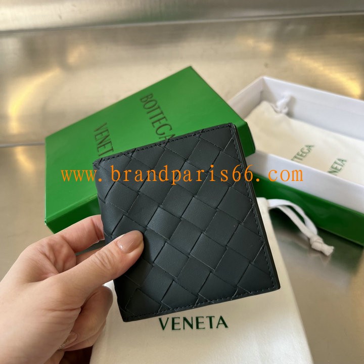 BOV749400PKL-aj　ボッテガヴェネタ BOTTEGAVENETA 2023年最新入荷 イントレチャート スリム 二つ折りウォレット 短財布 ショートウォレット カード入れ 札入れ