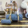 M46830-057　ルイヴィトン LOUISVUITTON 2023年最新入荷 LV リミックス パピヨン MM トートバッグ ハンドバッグ 2way 斜め掛け ショルダーバッグ クロスボディバッグ モノグラム デニム キャンバス