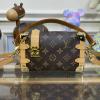 M46815-057　ルイヴィトン LOUISVUITTON 2023年最新入荷 サイドトランク PM スクエアバッグ 斜め掛け ショルダーバッグ レディースかばん クロスボディバッグ モノグラム キャンバス