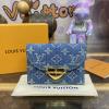 M82959-057　ルイヴィトン LOUISVUITTON 2023年最新入荷 LV リミックス ポルトフォイユ ヴィクトリーヌ 三つ折り短財布 ショートウォレット 小銭入れ付き モノグラム デニム